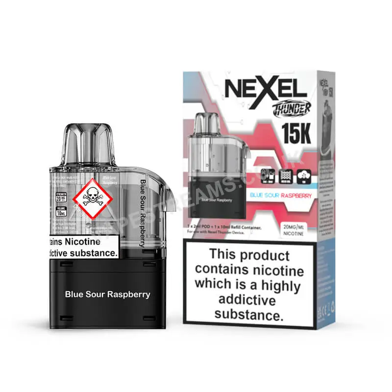 Nexel Thunder 15K Blue Sour Raspberry Pods