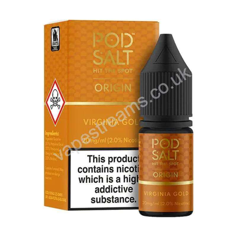 Pod Salt Origin Virginia Gold Nicotine Salt E-Liquid