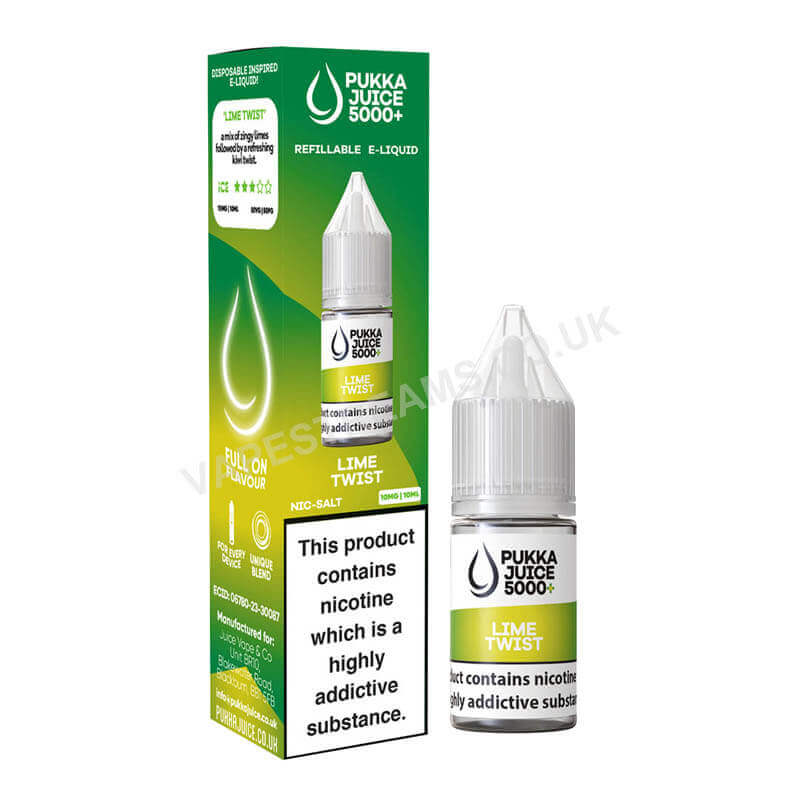 Pukka Juice 5000+ Lime Twist Nic Salt E-liquid