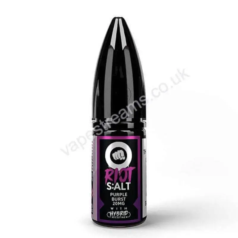 Purple Burst Hybrid Nicotine Salt E-Liquid by Riot S:alt