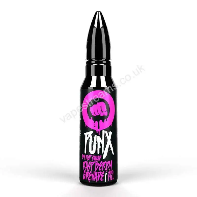 Raspberry Grenade E-Liquid Shortfill by Riot Squad Punx