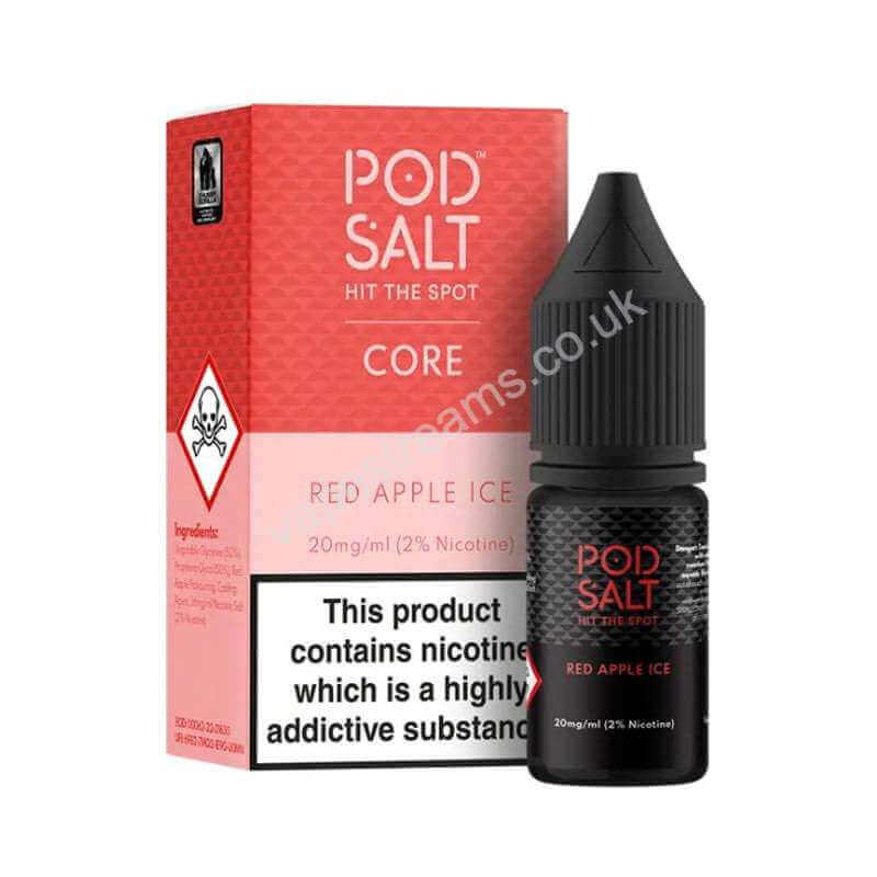 Red Apple Ice Nicotine Salt E-Liquid By Pod Salt Core Range