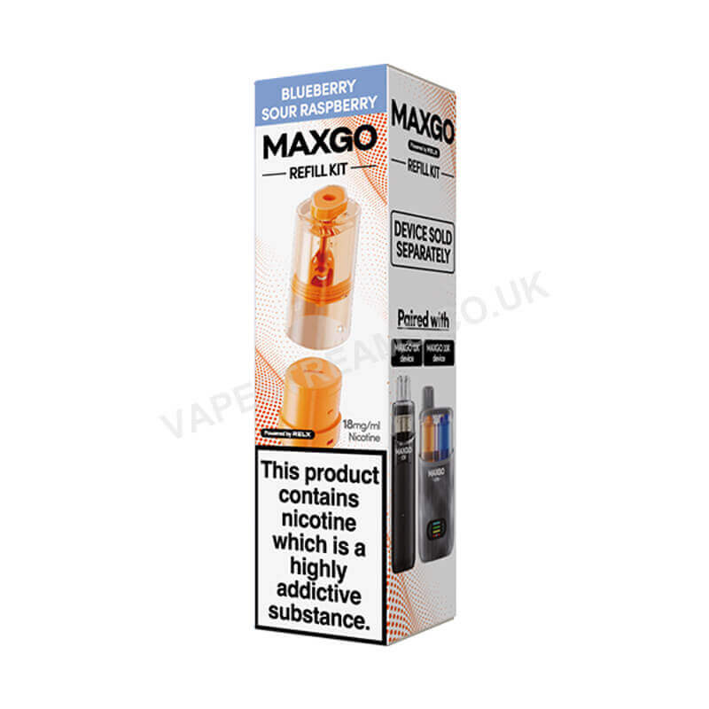 Relx Maxgo Blueberry Sour Raspberry 12K &amp; 33K Pods