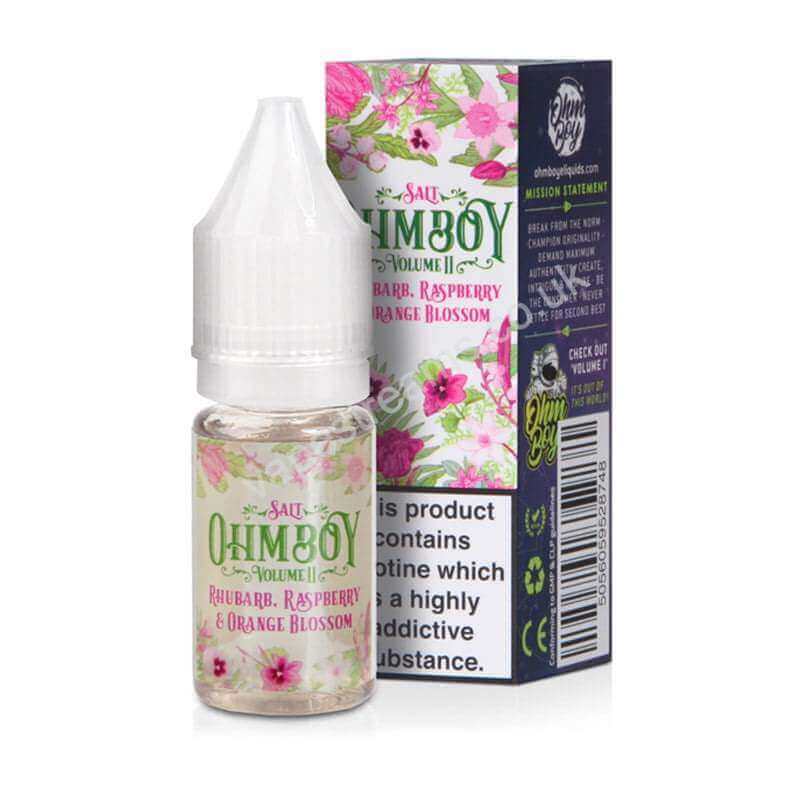 Rhubarb, Raspberry &amp; Orange Blossom Nicotine Salt E-Liquid By Ohm Boy Volume II