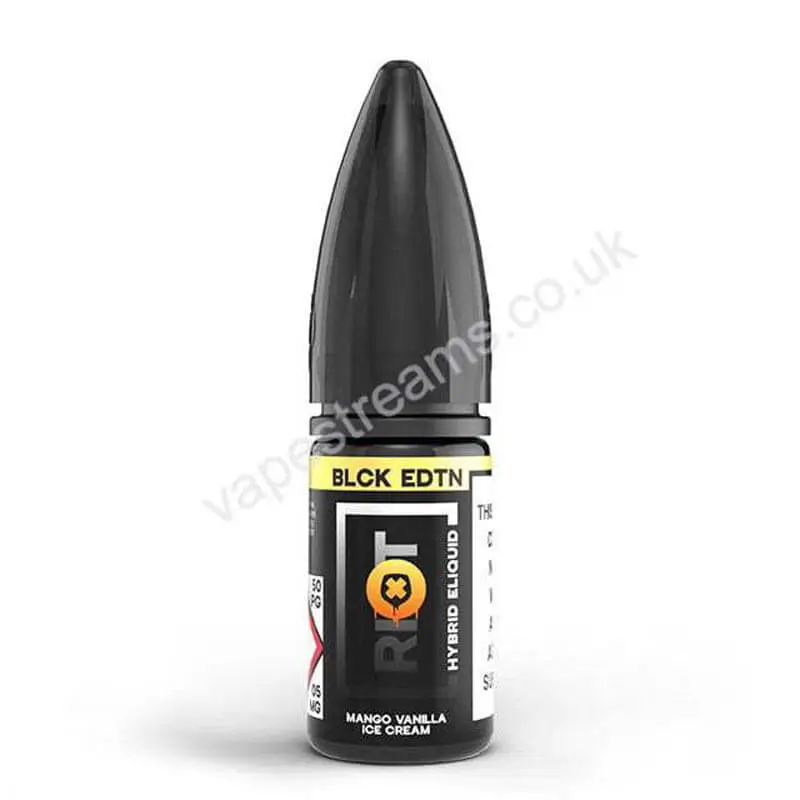 Riot Salt Blck Edtn Mango Vanilla Ice Cream Nicotine Salt E-Liquid