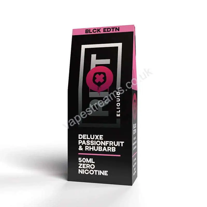Riot Squad BLCK EDTN Deluxe Passionfruit &amp; Rhubarb E-Liquid Shortfill