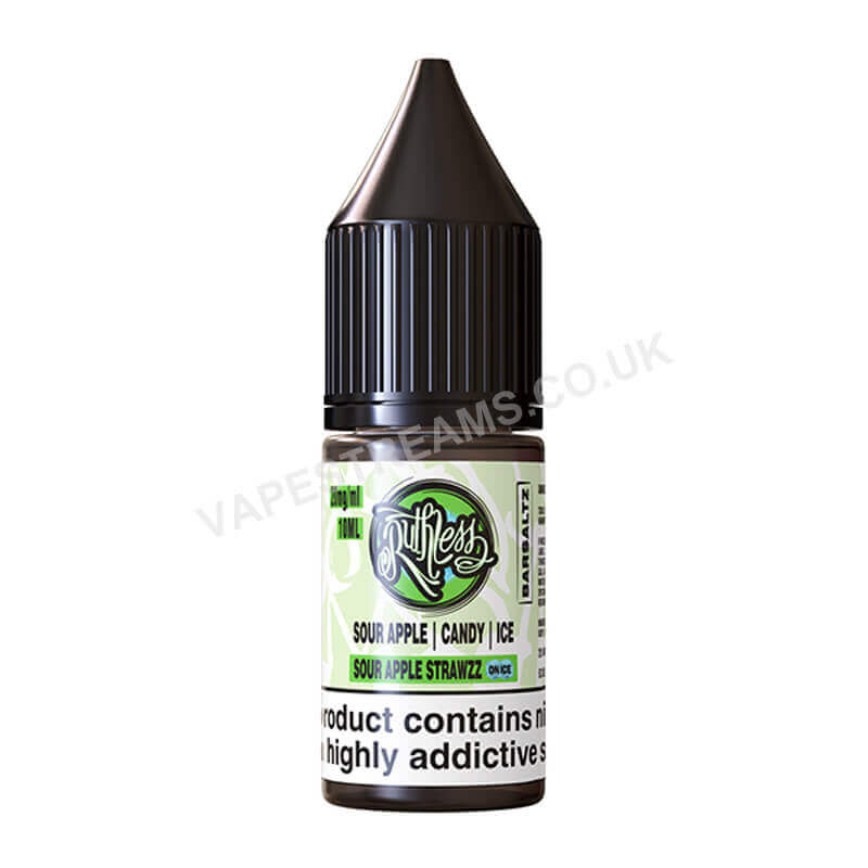 Ruthless Bar Saltz Sour Apple Strawzz On Ice Nic Salt E-Liquid