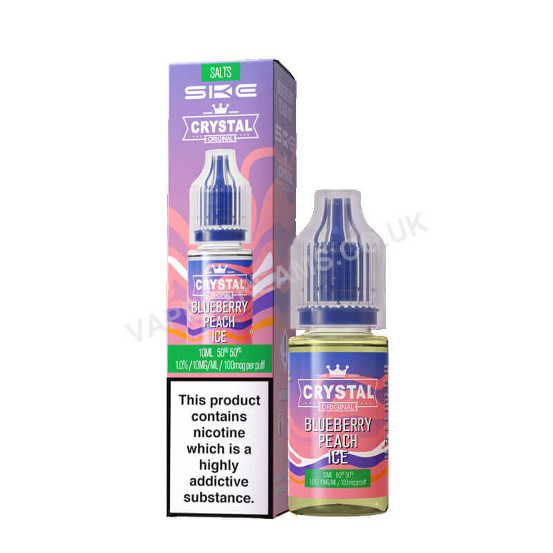 SKE Crystal Blueberry Peach Ice Nic Salt E-liquid