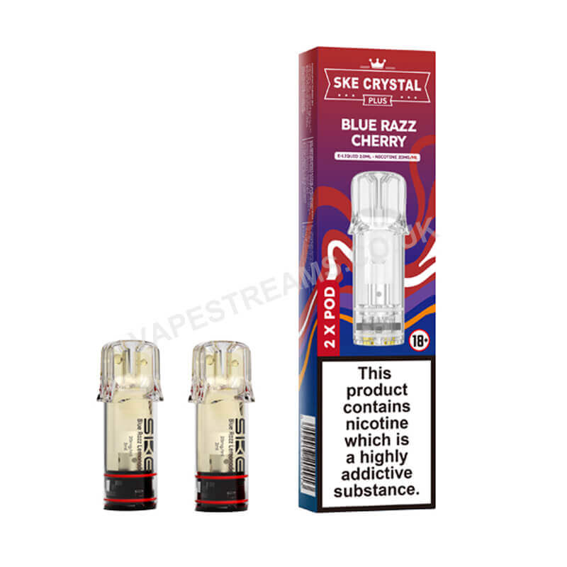 SKE Crystal Plus Blue Razz Cherry Prefilled Pod