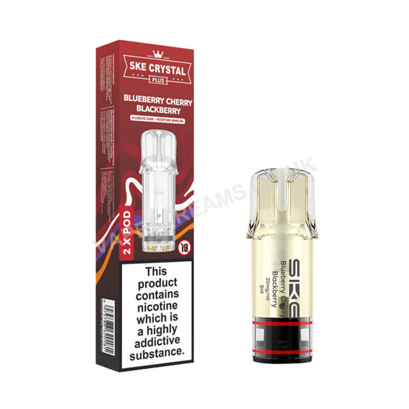 SKE Crystal Plus Blueberry Cherry Blackberry Prefilled Pod