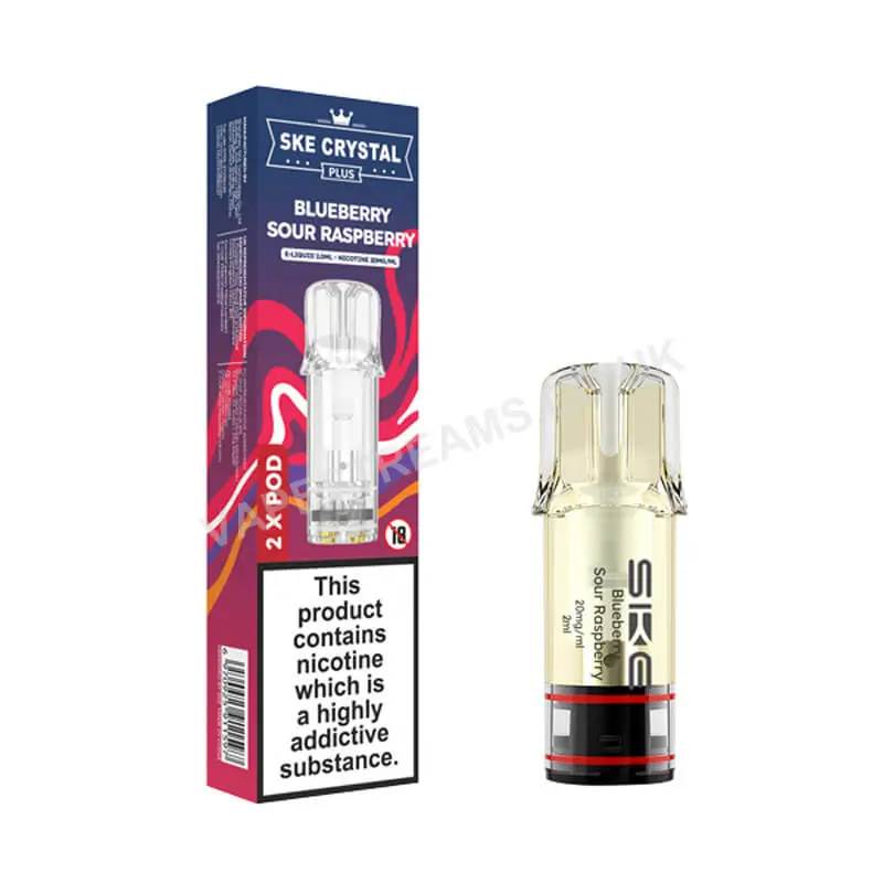 SKE Crystal Plus Blueberry Sour Raspberry Prefilled Pod