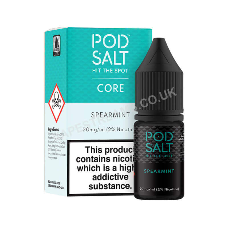 Spearmint Nicotine Salt E-Liquid By Pod Salt Core Range