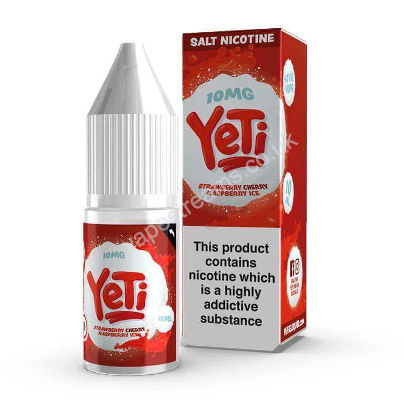 Strawberry Cherry Raspberry Ice Nicotine Salt E-Liquid by YeTi Salts