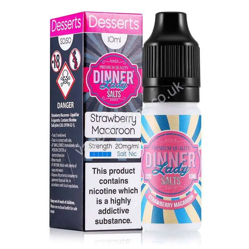 Dinner Lady Strawberry Macaroon Nic Salt E-Liquid