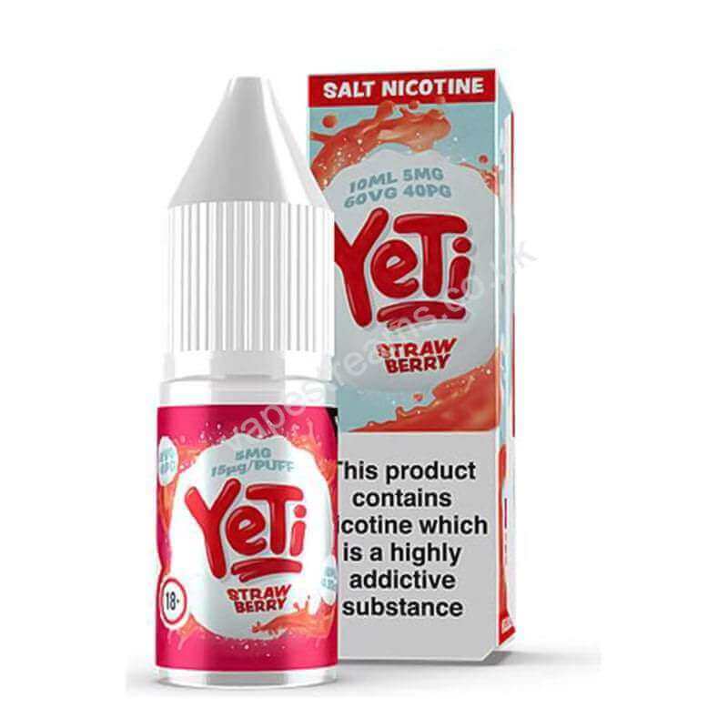 Strawberry Nicotine Salt E-Liquid by YeTi Salts
