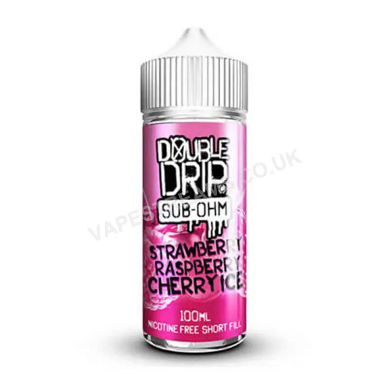 Strawberry Raspberry Cherry Ice E-Liquid Shortfill by Double Drip