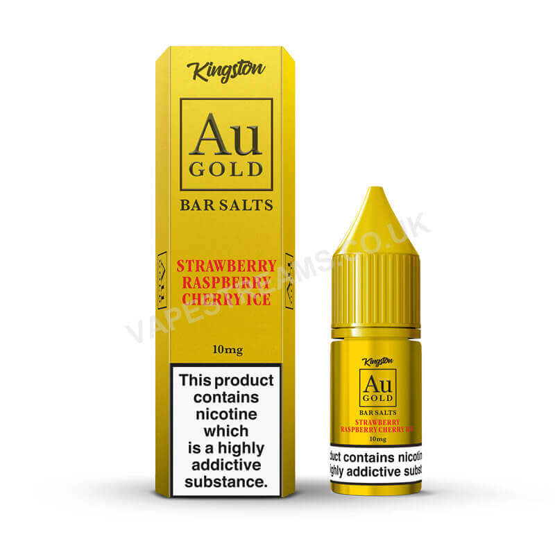 Kingston Au Gold Strawberry Raspberry Cherry Ice Nic Salt E-Liquid