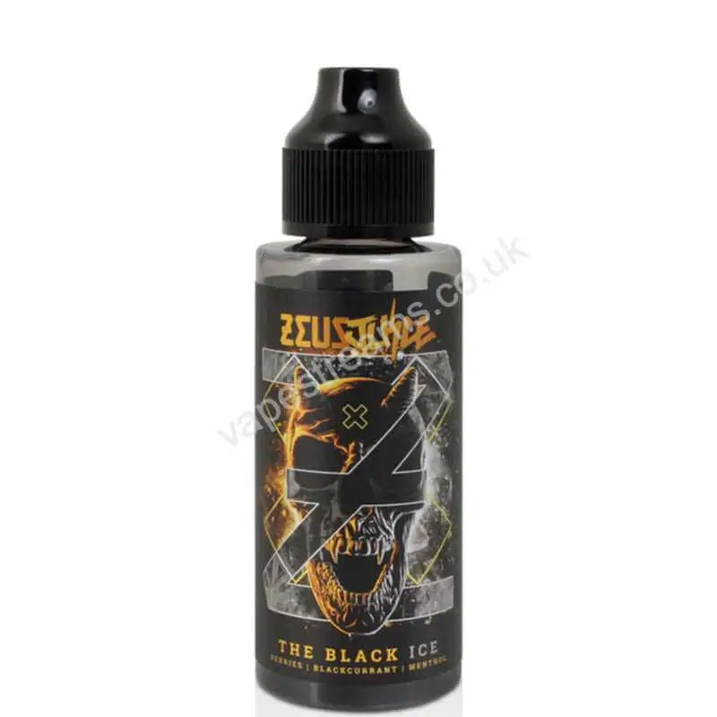 The Black Ice 100ml E-Liquid Shortfill by Zeus Juice