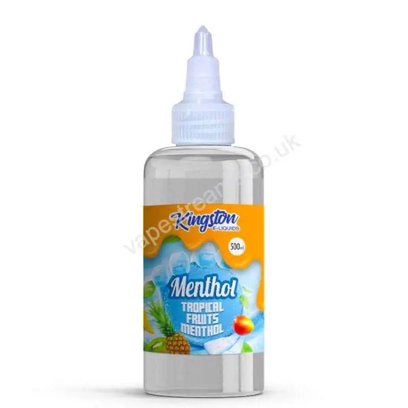 Tropical Fruits Menthol 500ml E-Liquid Shortfill by Kingston
