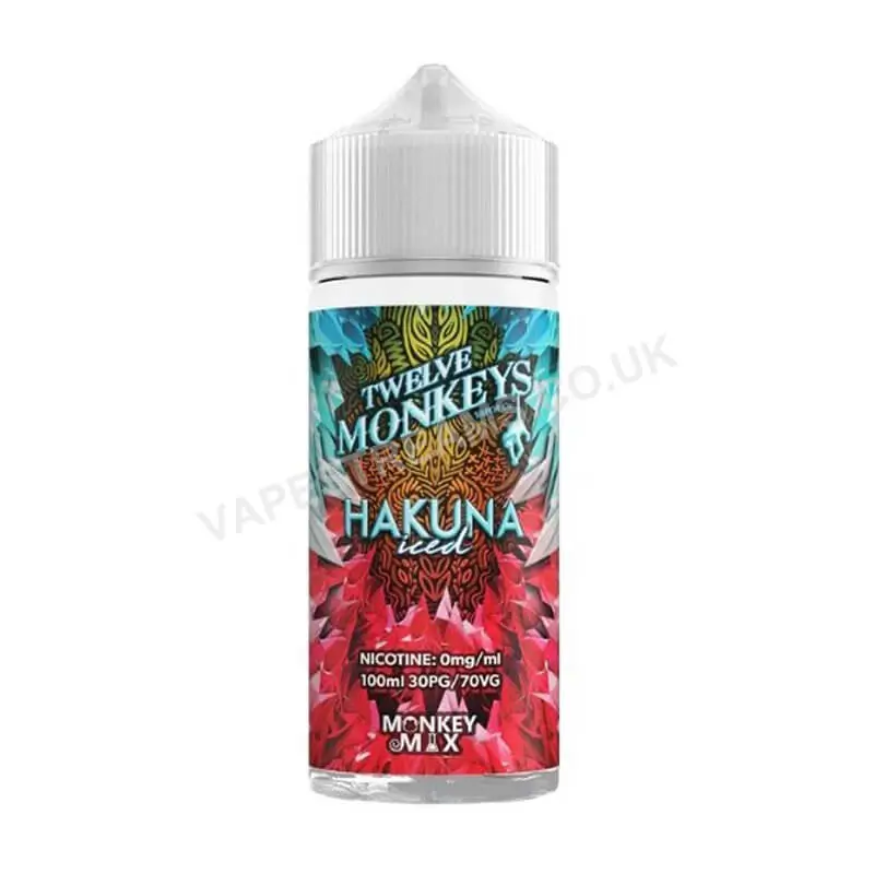 Twelve Monkeys Ice Age Hakuna Iced 100ml E-Liquid Shortfill
