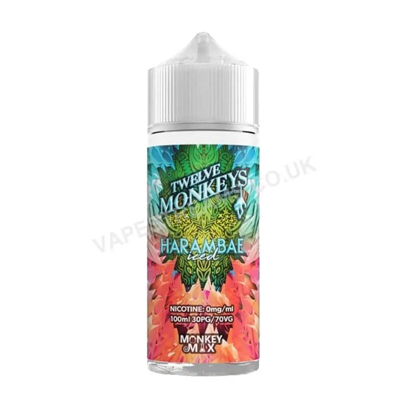 Twelve Monkeys Ice Age Harambae Iced 100ml E-Liquid Shortfill