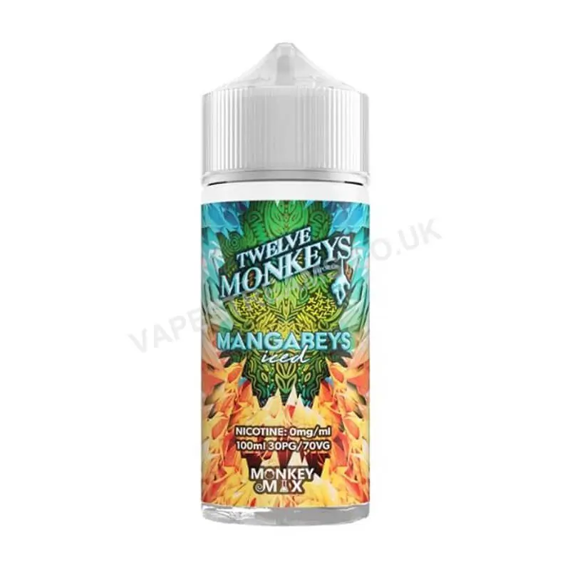 Twelve Monkeys Ice Age Mangabeys Iced 100ml E-Liquid Shortfill