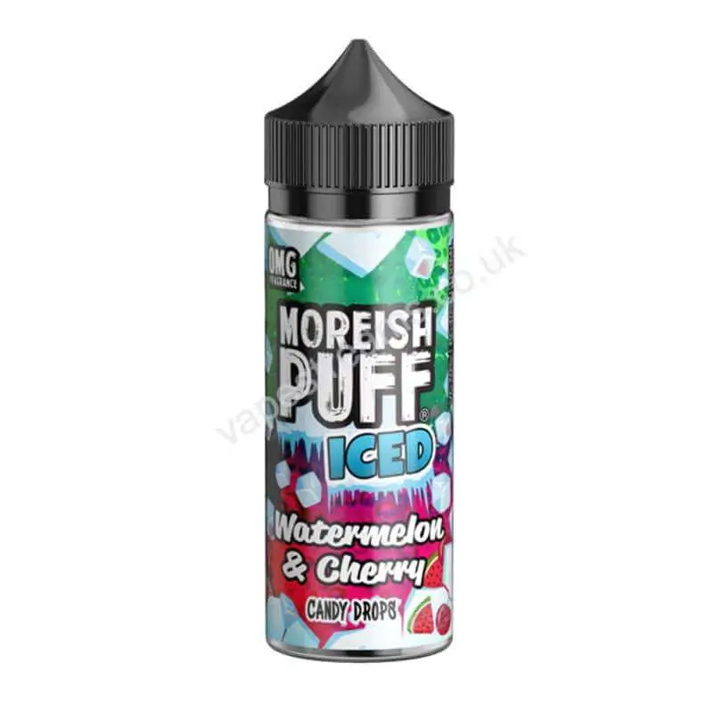 Watermelon &amp; Cherry E-Liquid Shortfill by Moreish Puff Iced